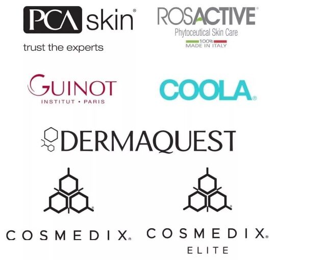 Acajou Products Rosactive, Coola, Dermaquest, Cosmedix, PCAskin, Guinot